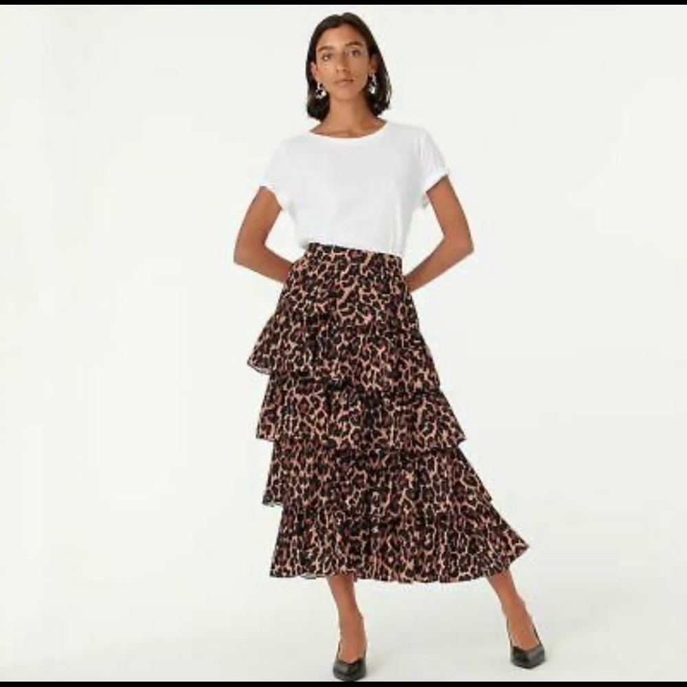 J Crew Tiered Leopard Skirt | BNWT